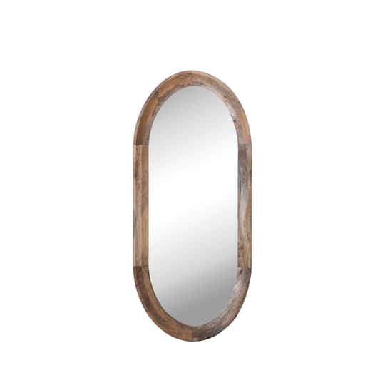 4ft. Mango Wood Oval Wall Mirror